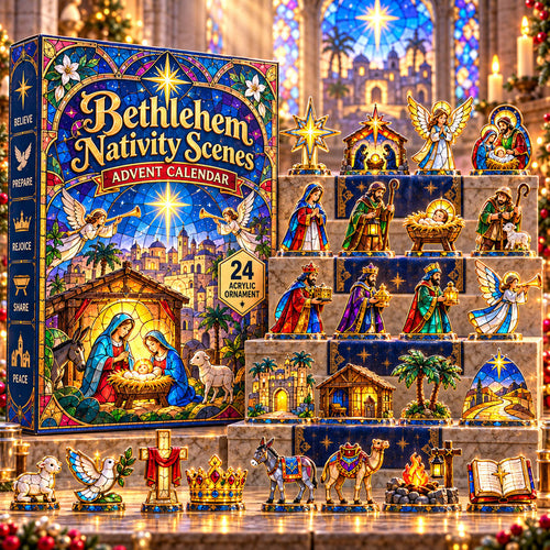 🔥 Bethlehem Nativity Scenes Advent Calendar 2026 - 24-Day Festive Countdown, Acrylic Charms Blind Box