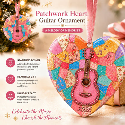 🎅 🎅 2026 Christmas Gift 50% OFF--🎸 Pink Guitar Memorial Heart Ornament