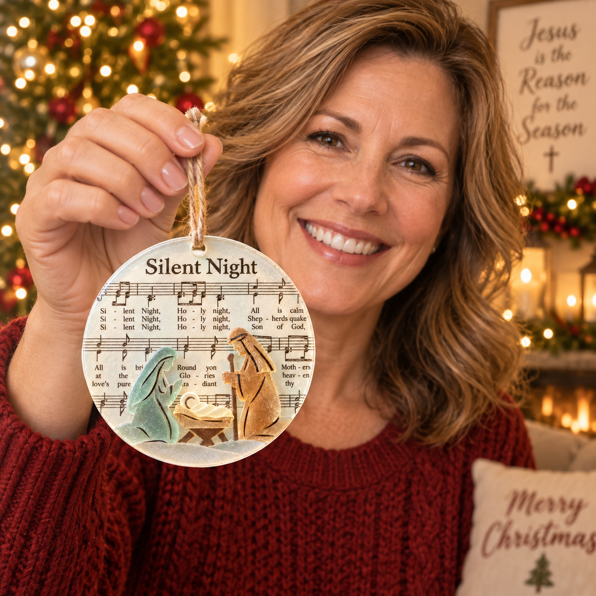 🎶 Sea Glass Christmas Hymn Ornaments