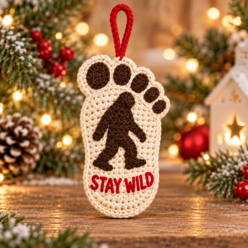 Stay Wild Bigfoot Christmas ornament