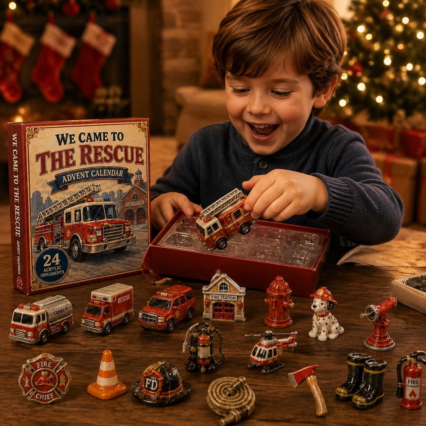 Rescue Team Advent Calendar 2026 - 24-Day Festive Countdown, Acrylic Charms Blind Box