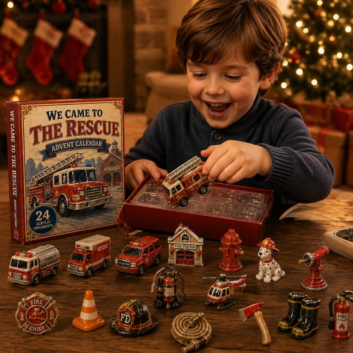 Rescue Team Advent Calendar 2026 - 24-Day Festive Countdown, Acrylic Charms Blind Box