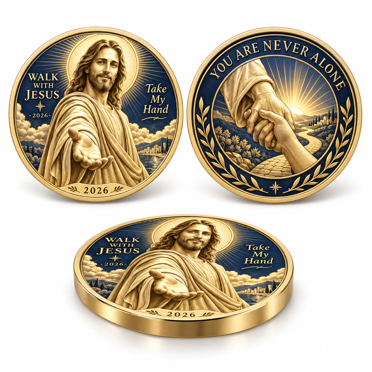 2026 Walk with Jesus Coin Collection – 6 Double-Sided Keepsakes of Faith, Hope & Love