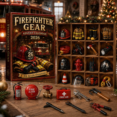 Firefighter Gear Advent Calendar 2026 - 24-Day Festive Countdown, Acrylic Charms Blind Box