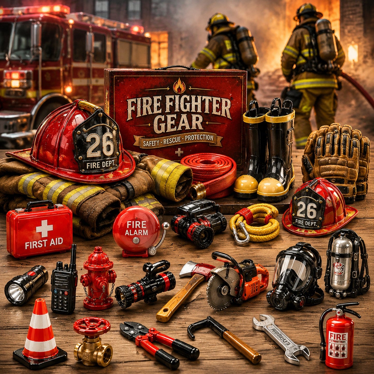 Firefighter Gear Advent Calendar 2026 - 24-Day Festive Countdown, Acrylic Charms Blind Box