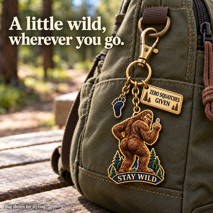 🔥Last Day 50% OFF "To My Favorite Weirdo" Funny Bigfoot Keychain & Gift Card Set 🌲🍑 - Sassy Gag Gift for Best Friends