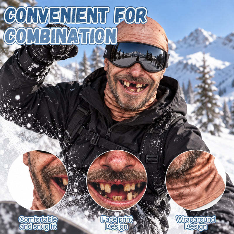 Fleece-lined Funny Old Man Ski Face Mask