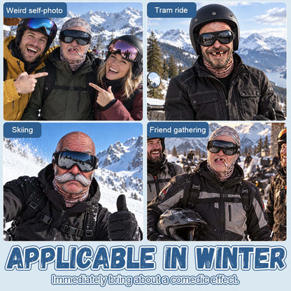 Fleece-lined Funny Old Man Ski Face Mask
