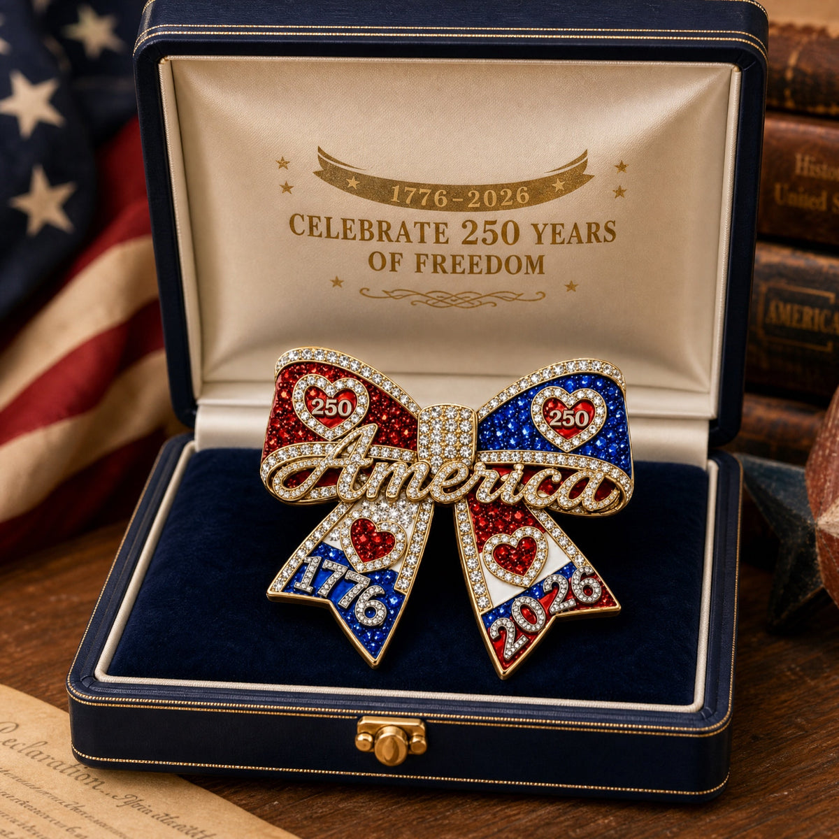 U.S. Founding 250th Anniversary Commemorative Ribbon Pin (Unisex)