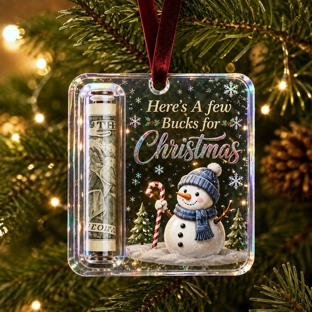 Snowman Cash Gift Ornament