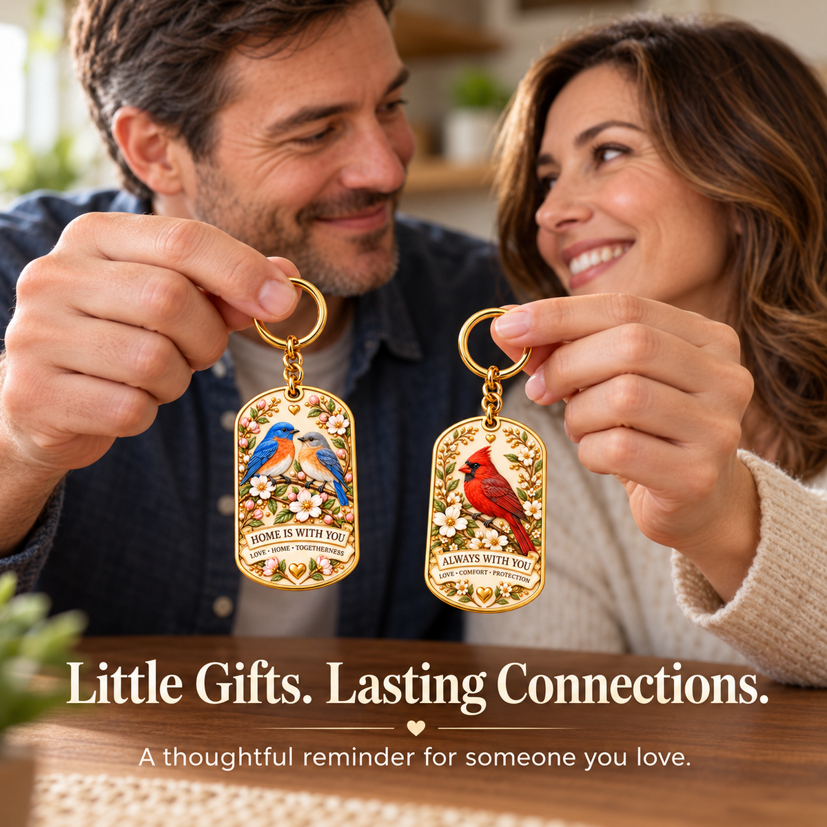 🕊️ "Feathered Messengers" Enamel Bird Keepsake Keychain | A Pocket-Sized Hug