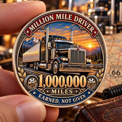🚛 Truck Driver Mileage Milestone Commemorative Challenge Coin Collection
