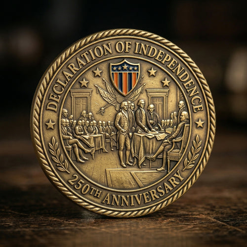 Declaration of Independence 250th Anniversary Commemorative Coin – Liberty & Strength, 1776–2026