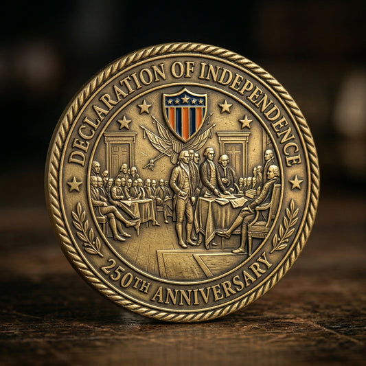 Declaration of Independence 250th Anniversary Commemorative Coin – Liberty & Strength, 1776–2026