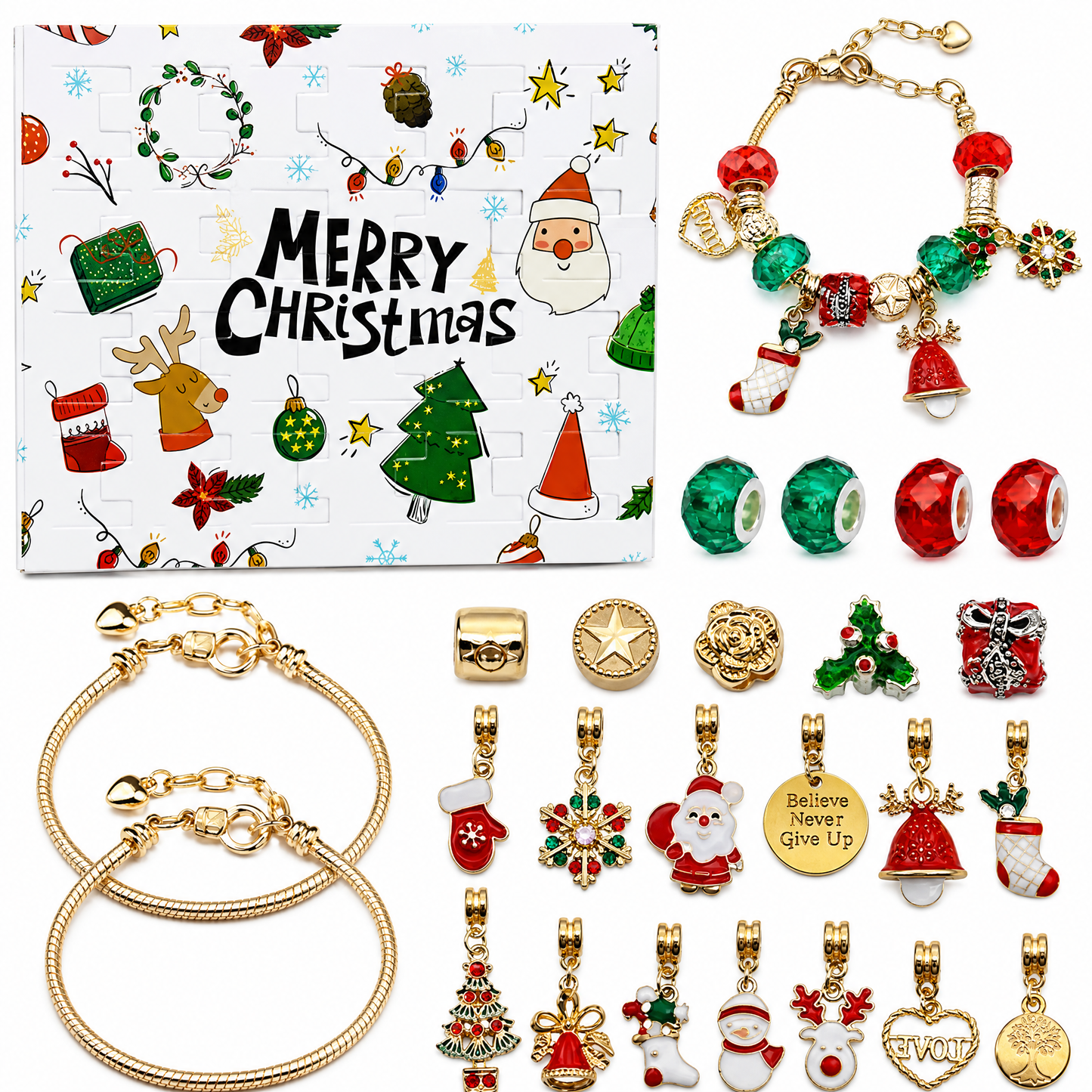 🎄DIY CHRISTMAS ADVENT CALENDAR BRACELETS SET