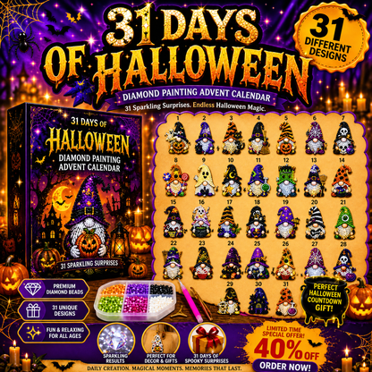 🎃✨ 31 Days of Gnome Surprises Halloween Diamond Painting Advent Calendar