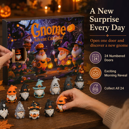 🎃 Last Day 50% OFF - 24 Days of Halloween Gnome Surprise Figures Advent Calendar Box