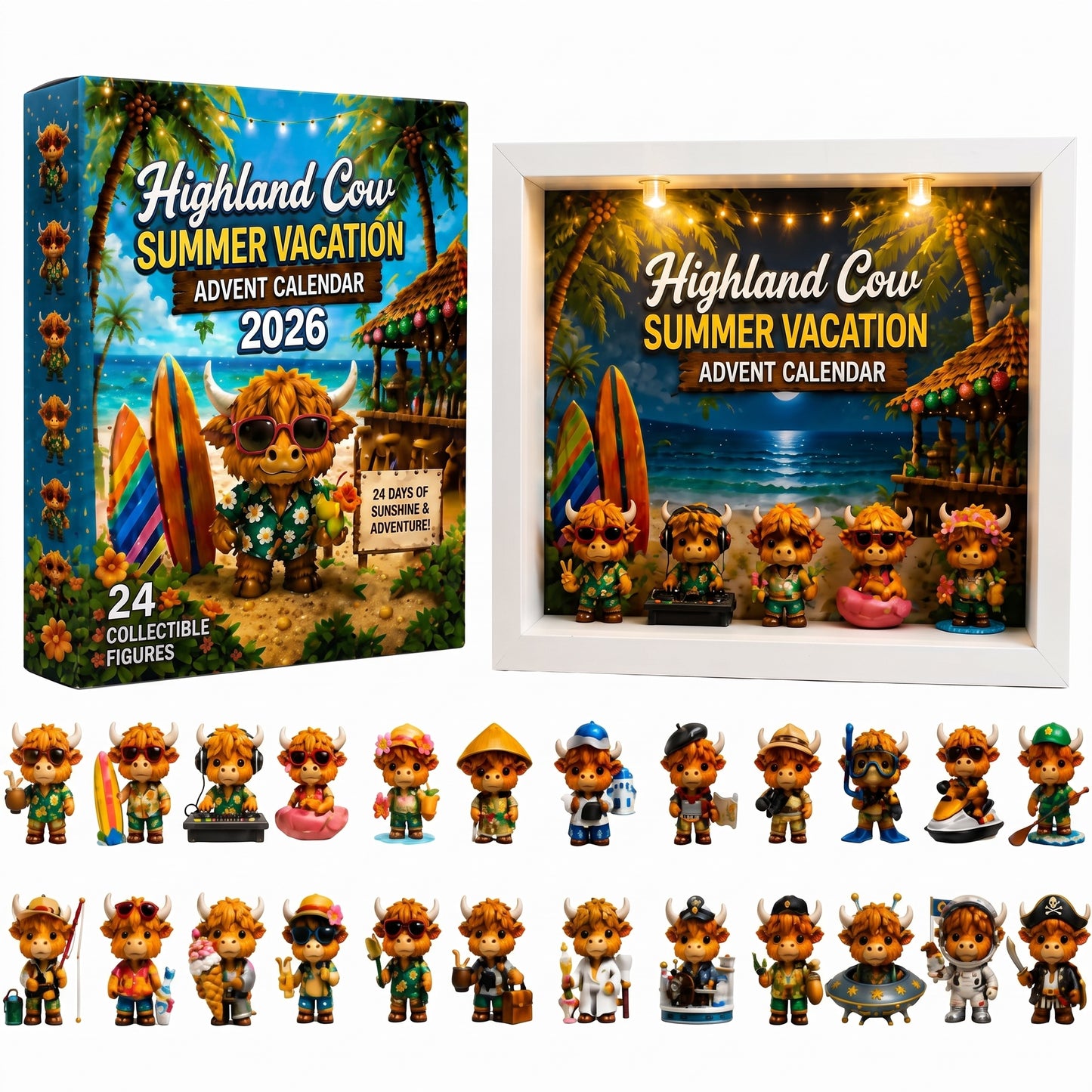 🔥FLASH SALE 50% OFF - 🐮Highland Cow Summer Vacation Advent Calendar 2026