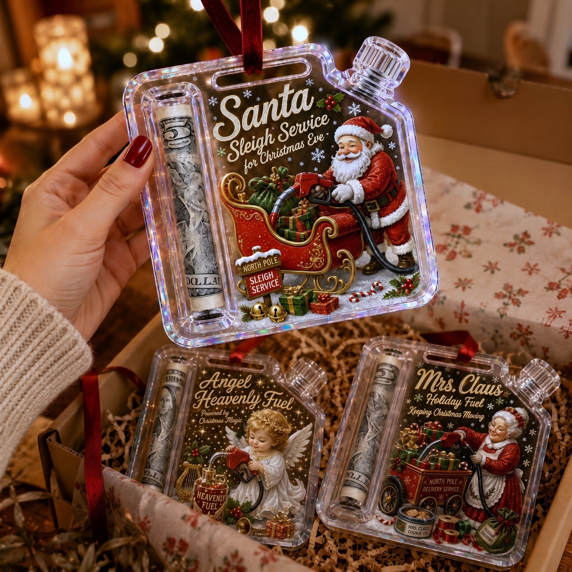 🔥Last 100pcs✨-🎄Christmas Fuel-Up Cash Gift Ornament