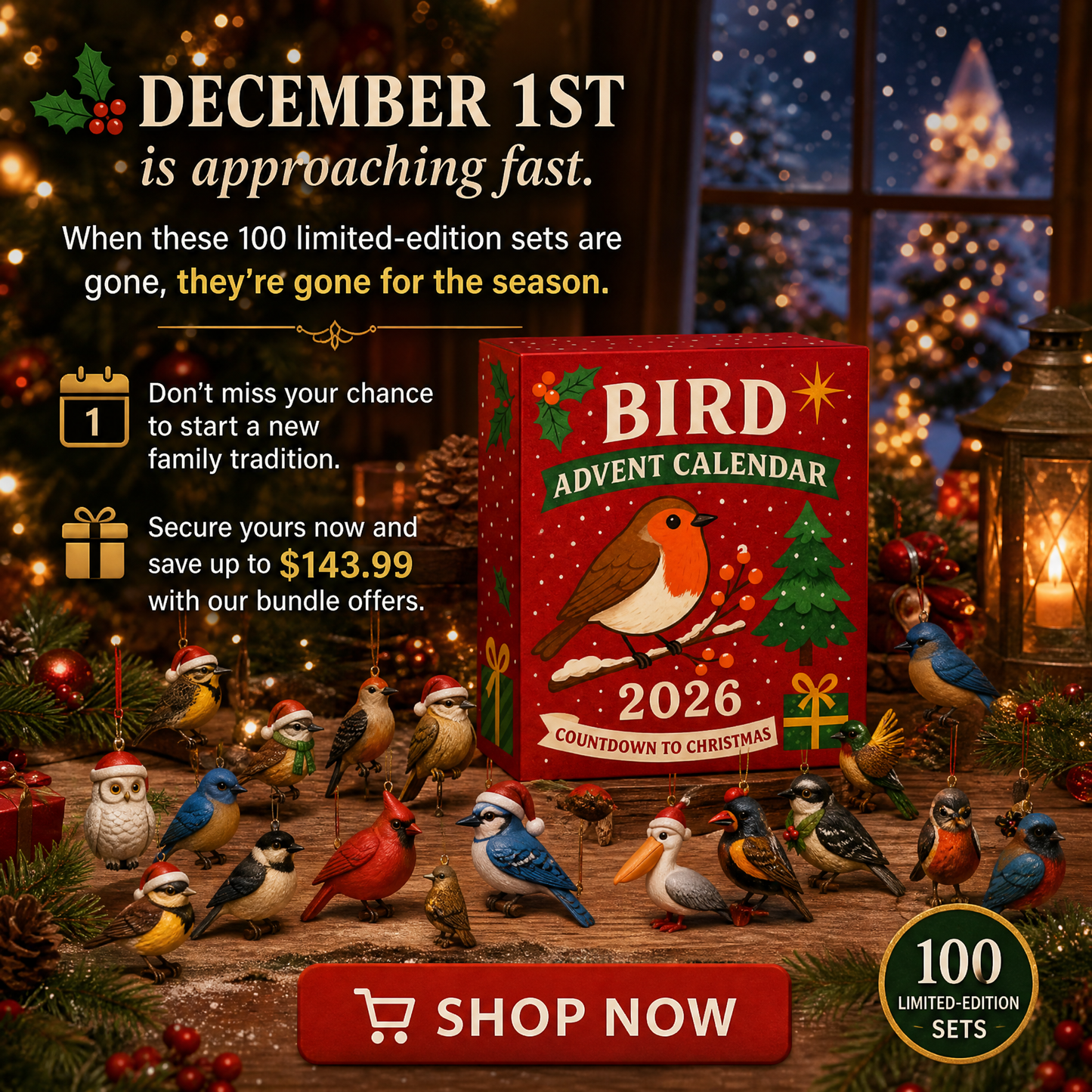 🔥Limited Edition, Only 100 Sets Left! - 🐦Bird Advent Calendar 2026