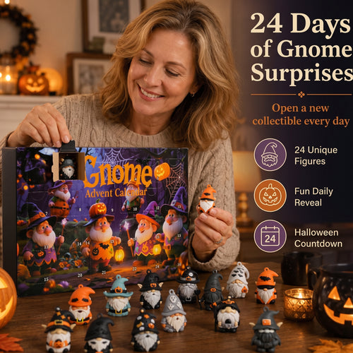 🎃 Last Day 50% OFF - 24 Days of Halloween Gnome Surprise Figures Advent Calendar Box