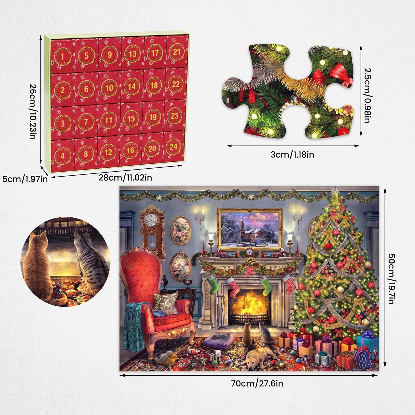 🎅🧩Christmas Advent Calendar Jigsaw Puzzle 1000pcs🧩🎅