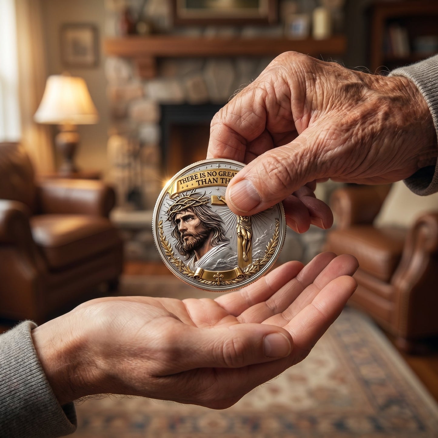 ❤️Last Day 50% OFF - ✝️“No Greater Love” Resurrection Commemorative Coin