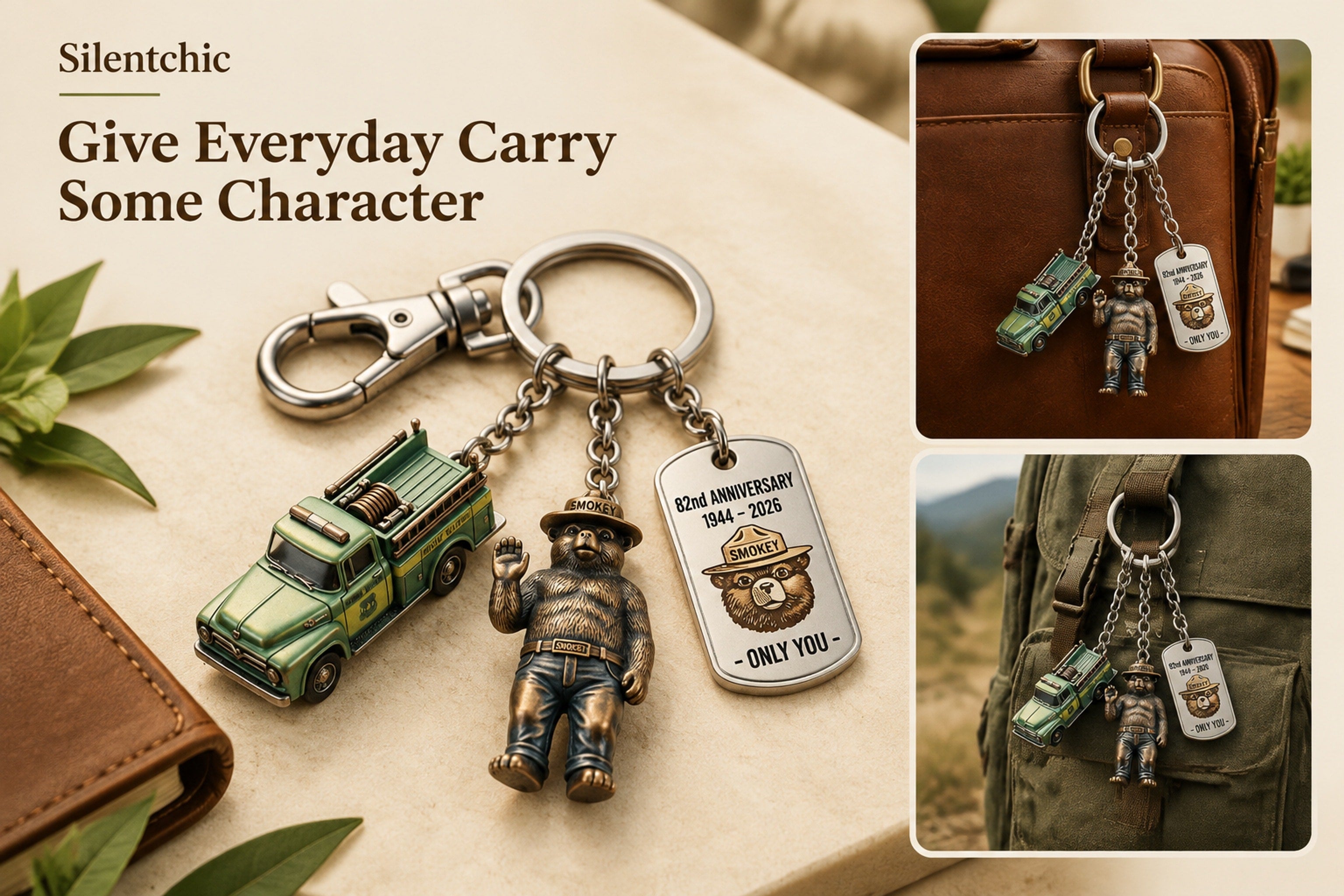 Simple key accessory with minimal decorative detail